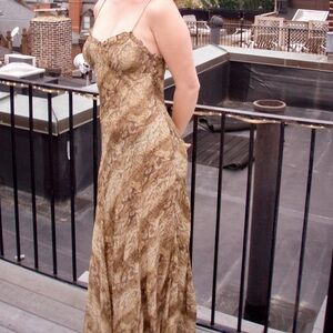 MANGO Snake Skin Patterned Maxi Dress